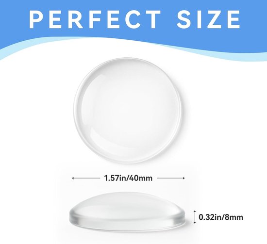 Set van 5 Herbruikbare Transparante Deurstopper Beschermers - Wandbeschermers voor Deuren - Siliconen Rond (4cm) — afbeelding 5