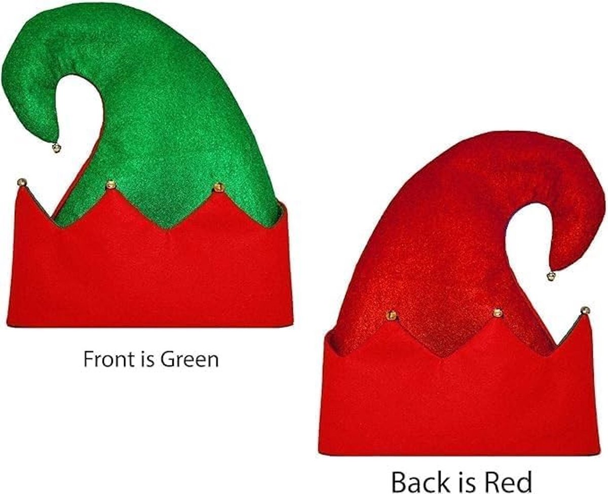 Grappige groene kerstelfenmuts voor kinderen en volwassenen - perfect voor kerstfeesten en cosplay evenementen