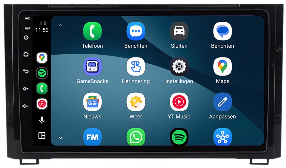 CarPlay autoradio geschikt voor Toyota Tundra | 2014 t/m 2021 | Cartronix CTX-7506 | 2014 2015 2016 2017 2018 2019 2020 2021 | 9 inch | Android 15 | Draadloos Apple CarPlay & Android Auto | 2GB + 32GB | Bluetooth & Wifi