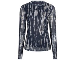 Lofty Manner Top Top Iniko Abstract Mesh Ri09 1 Dark Blue Dames Maat - S