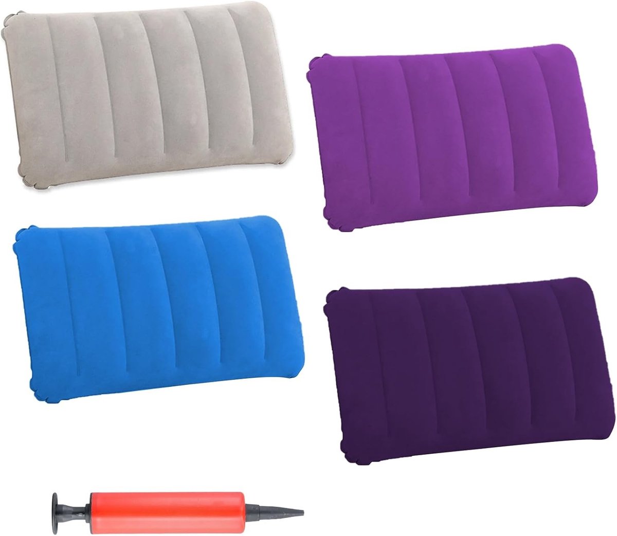 Opblaasbare Kussens voor Reizen en Camping - Groen - 47 x 30 cm - Ergonomisch en Compact - Voor Buiten