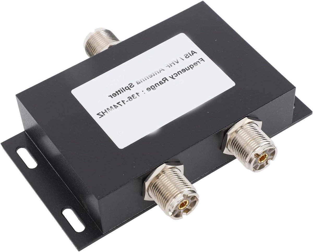 AIS Antenne Splitter - VHF Radio Splitter - Verbeterde Connectiviteit - Eenvoudige Installatie - 136-174 MHz - Zilver