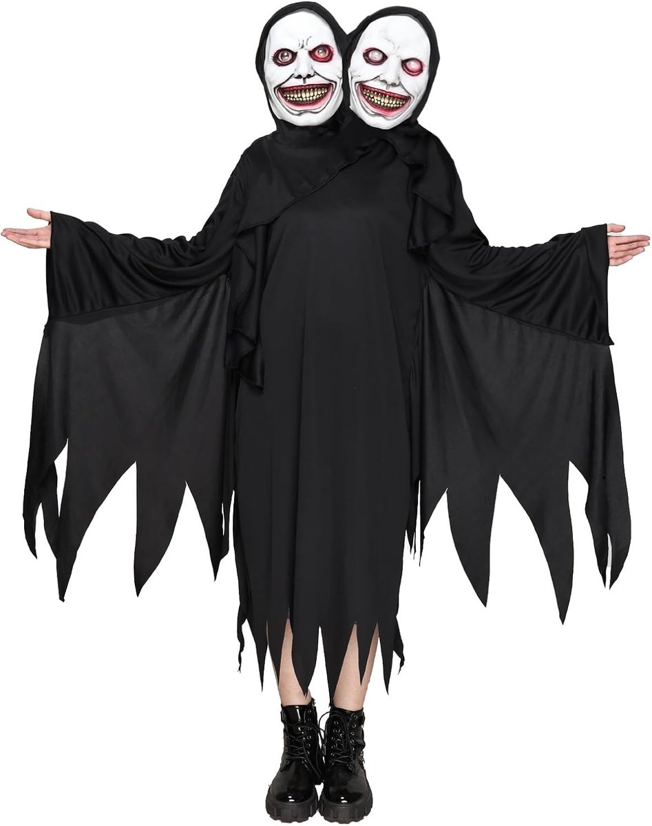 Engelachtige Ghul Kostuum voor Mannen - Griezelige Halloween Outfit voor Volwassenen met Geest en Zielen Thema