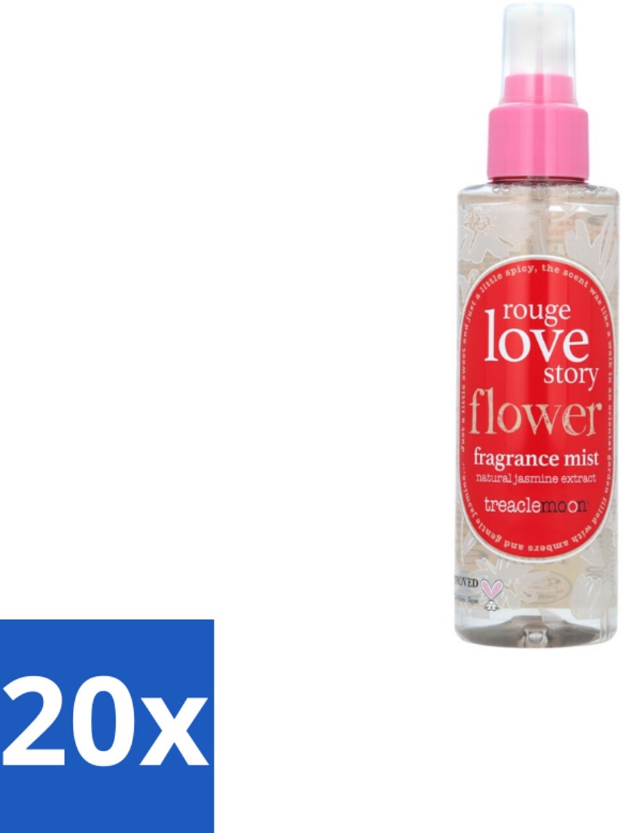 20 x Treaclemoon – Body Mist – Rouge Love Story – 150 ml - Body Mist - Vrouwelijke Geur - Bloemige Geur - Fruitige Geur - Verfrissend