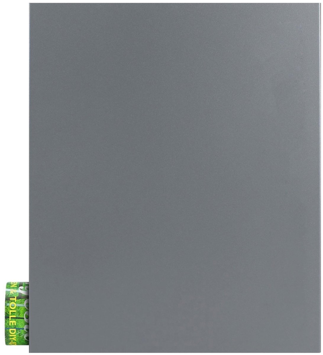 Solidchoice - Design Brievenbus met Krantenvak, 12 Liter, Grijs-Aluminium