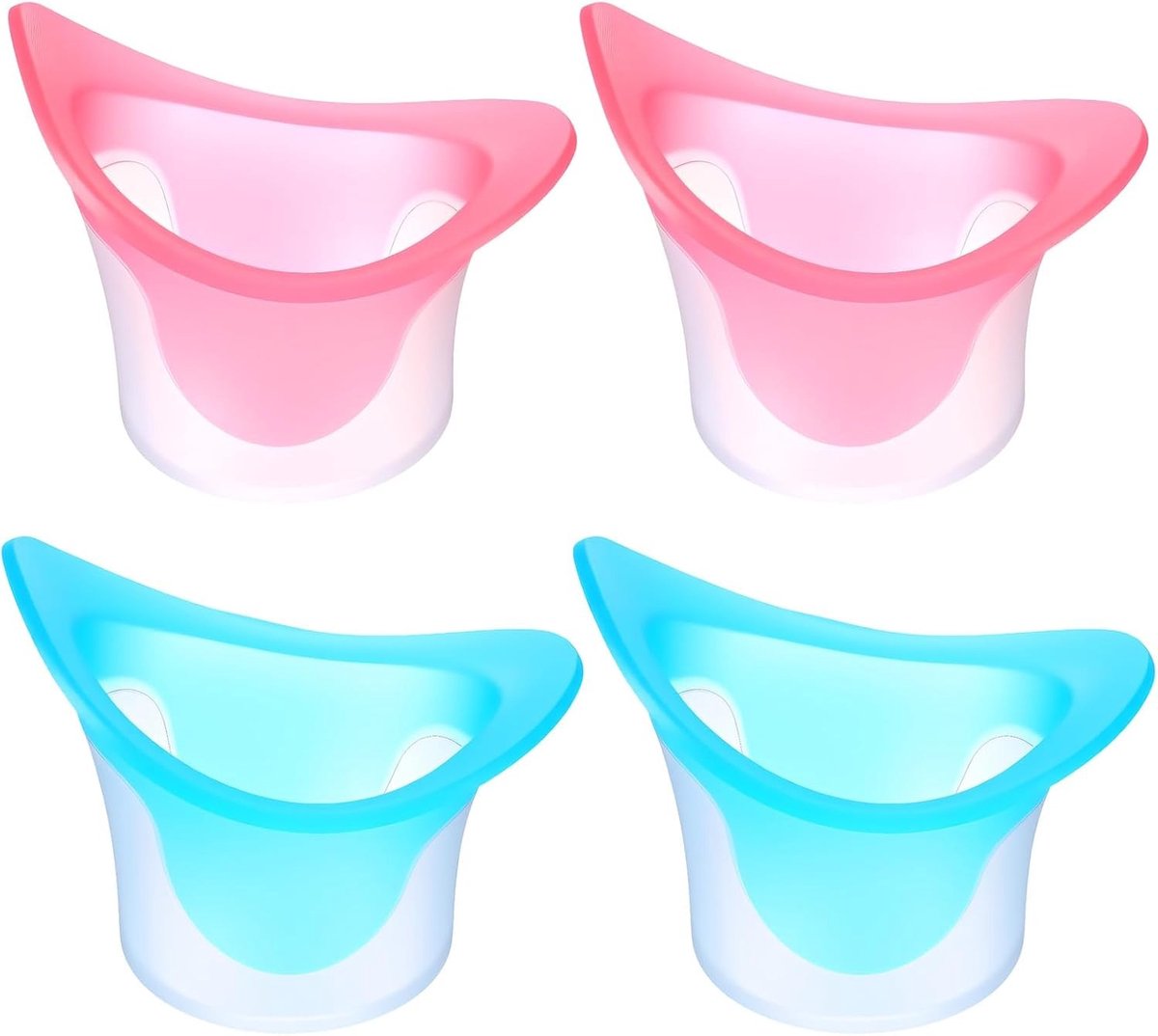 Herbruikbare Oogspoelbekers van Silicone - Set van 4 voor Snelle Oogreiniging, Ideaal voor Thuis en Reizen, Verwijdert Stof en Make-up