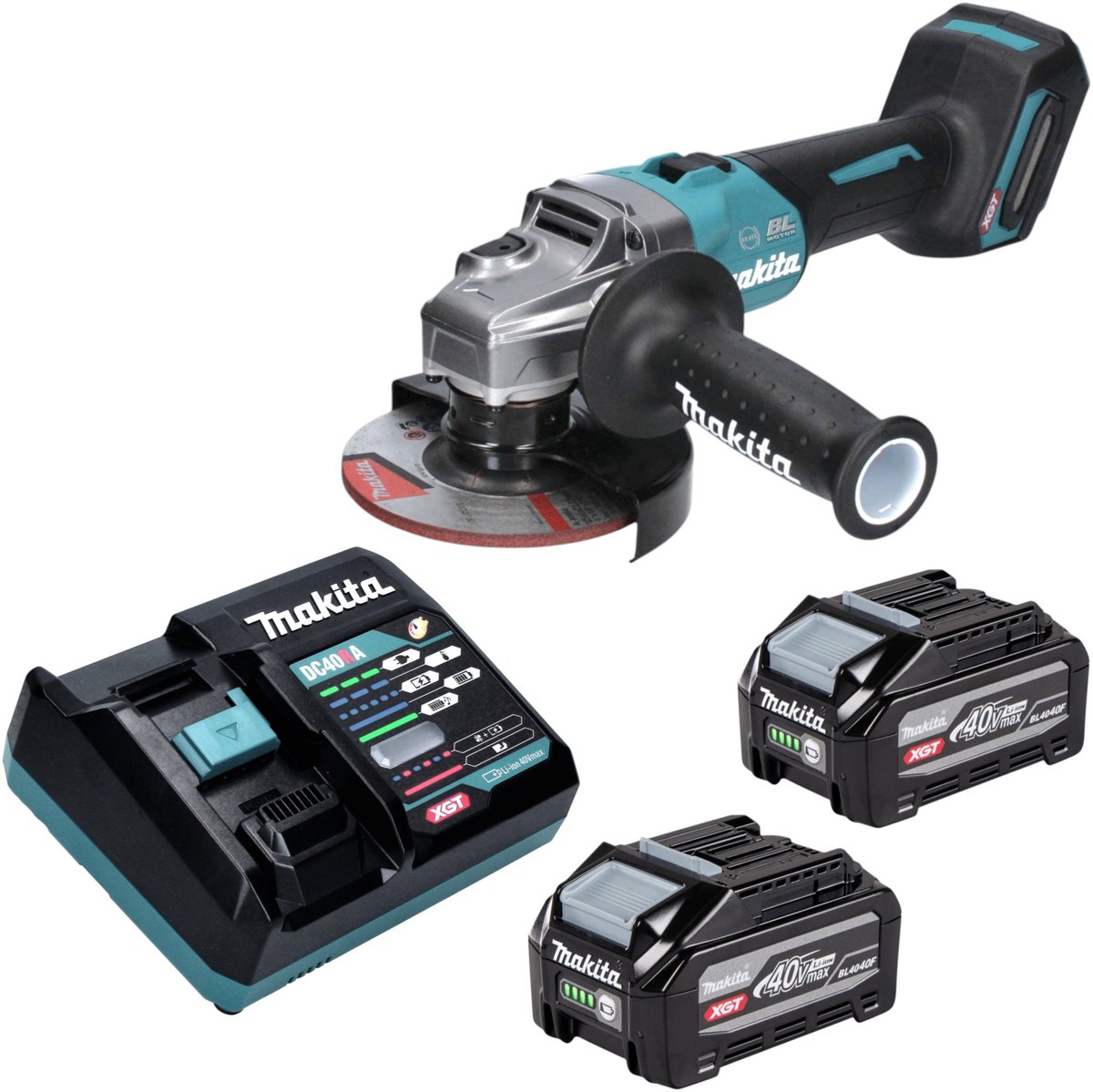 Makita GA 005 GZ Accu haakse slijper 40 V max. 125 mm Brushless XGT Solo - zonder accu, zonder lader