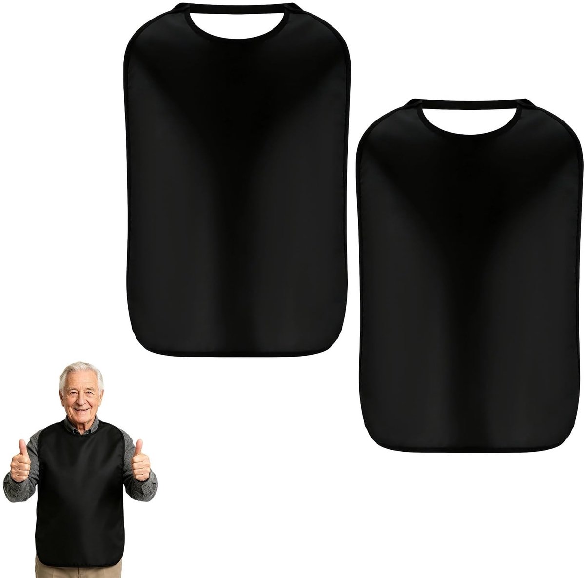 Elzusha - Set van 2 Wasbare Slabbetjes voor Volwassenen