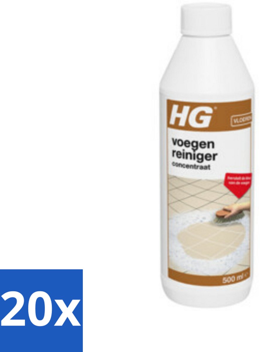 20 x HG Voegenreiniger Concentraat 500 ml - Voegen Reinigen - Voegen Kleur Herstellen - Voegen Reiniger - Voegen Reinigen Concentratie - Voegen Schoonmaken