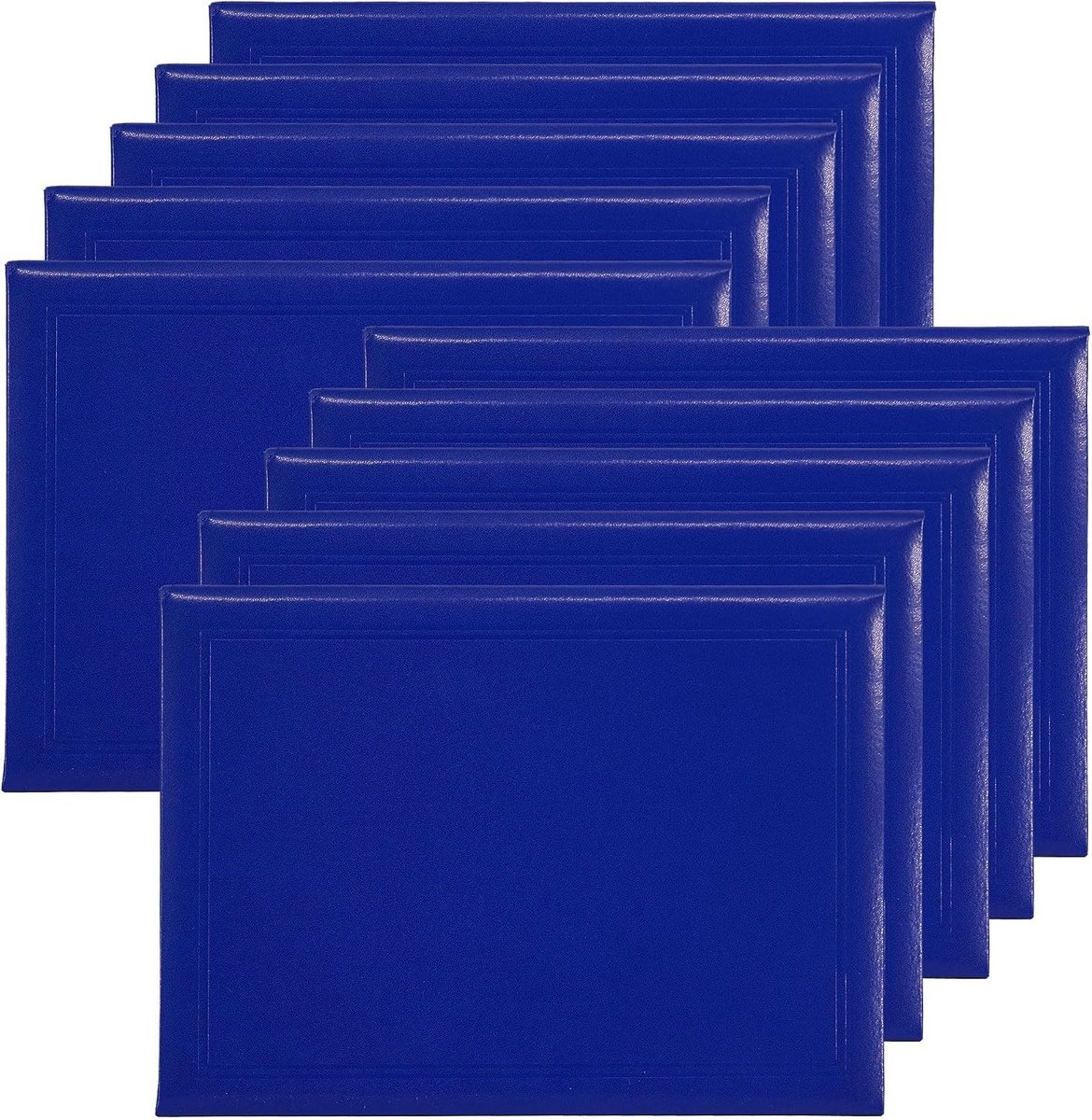 Diplomamappen A4 met hoes voor certificaten, presentatiefolders in koninklijk blauw, set van 10