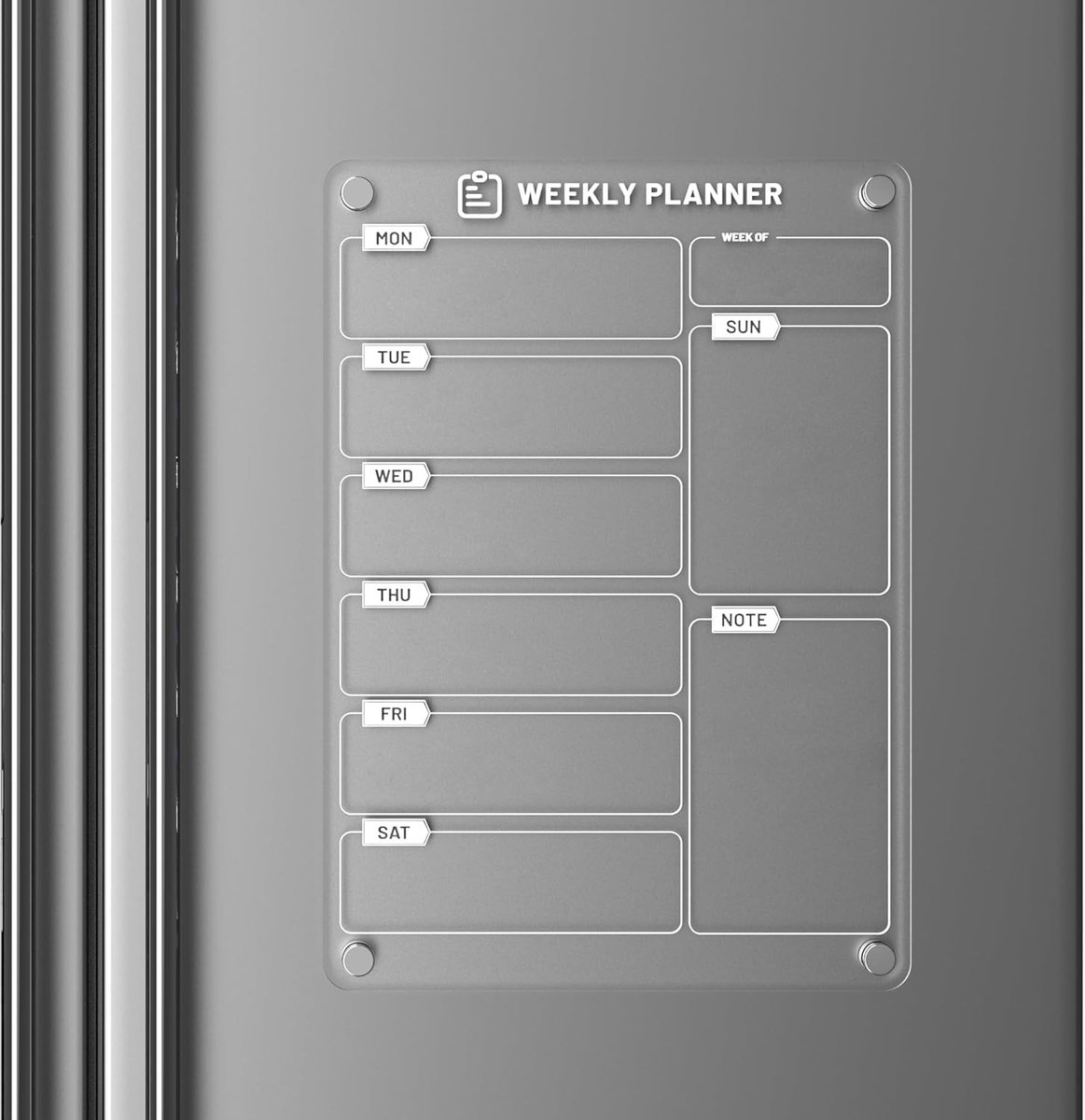Elzusha - Magnetische Weekplanner met 1 Krijtpen