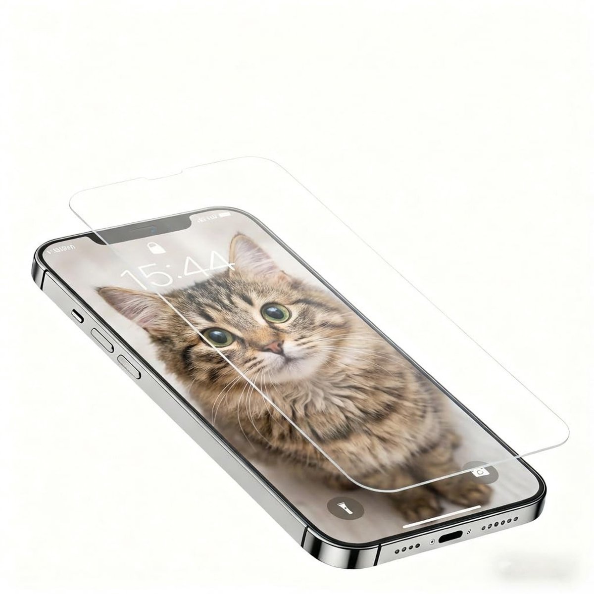 Elzusha - Pantserglas voor iPhone 15 Pro met Montagehulp