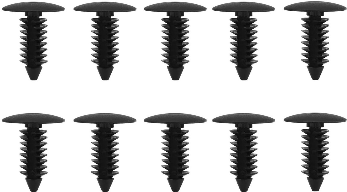 Elzusha - 100 Stuks Kunststof Sluiting - Nylon Klinknagelclipsset voor Autoportierbekleding en Bumpervervanging