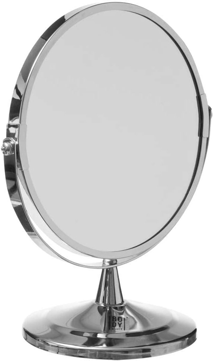 Cosmetische spiegel dubbelzijdig - 17 cm - met vergroting x3 - ideaal voor make-up - SnelShoppen