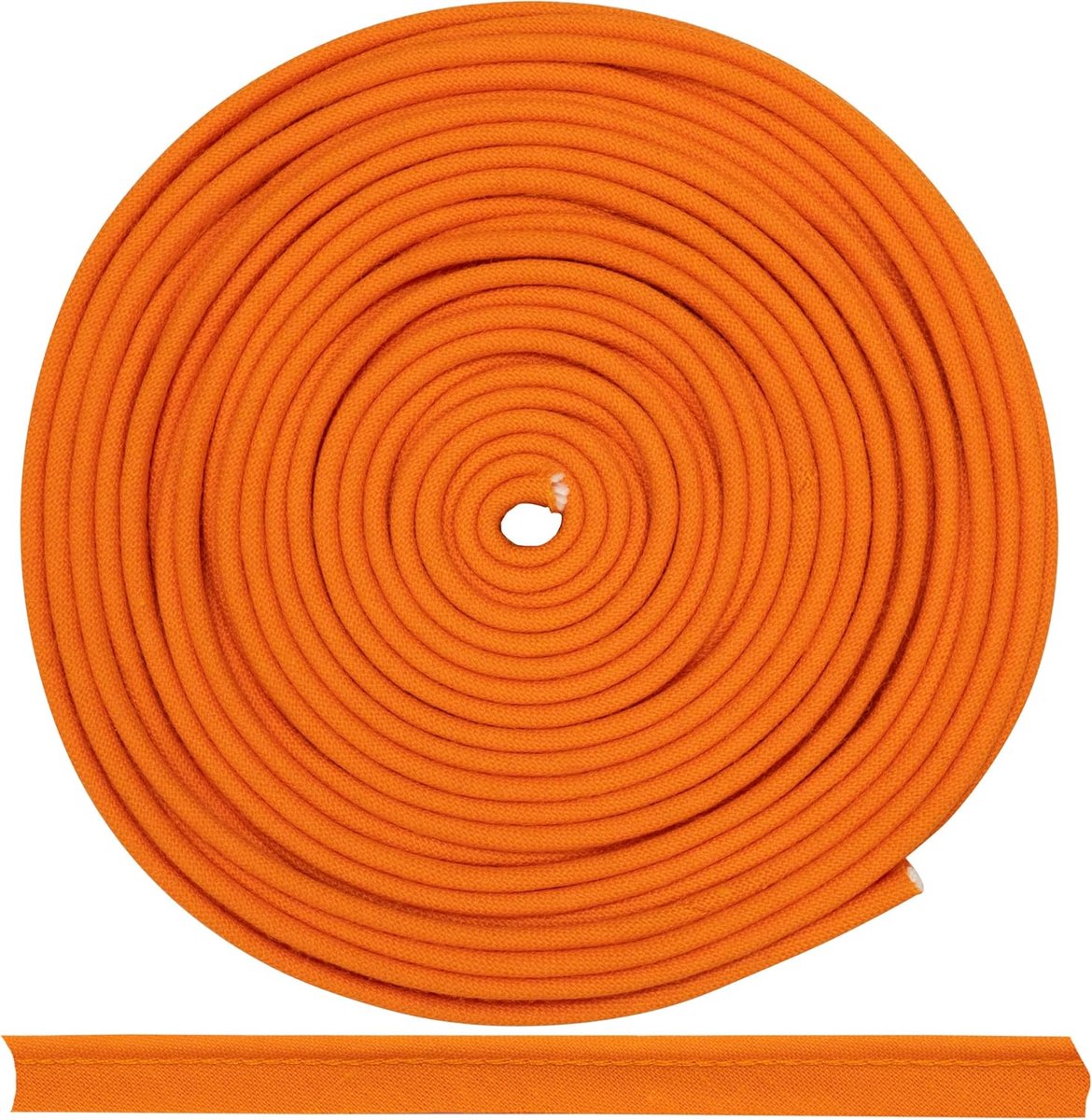 - C72043 biasband sierband 4,5 meter x 10 mm - van 50% polyester en 50% katoen - kleur lichtoranje - passepartout boorden kleding kussen quilt paspels om te naaien
