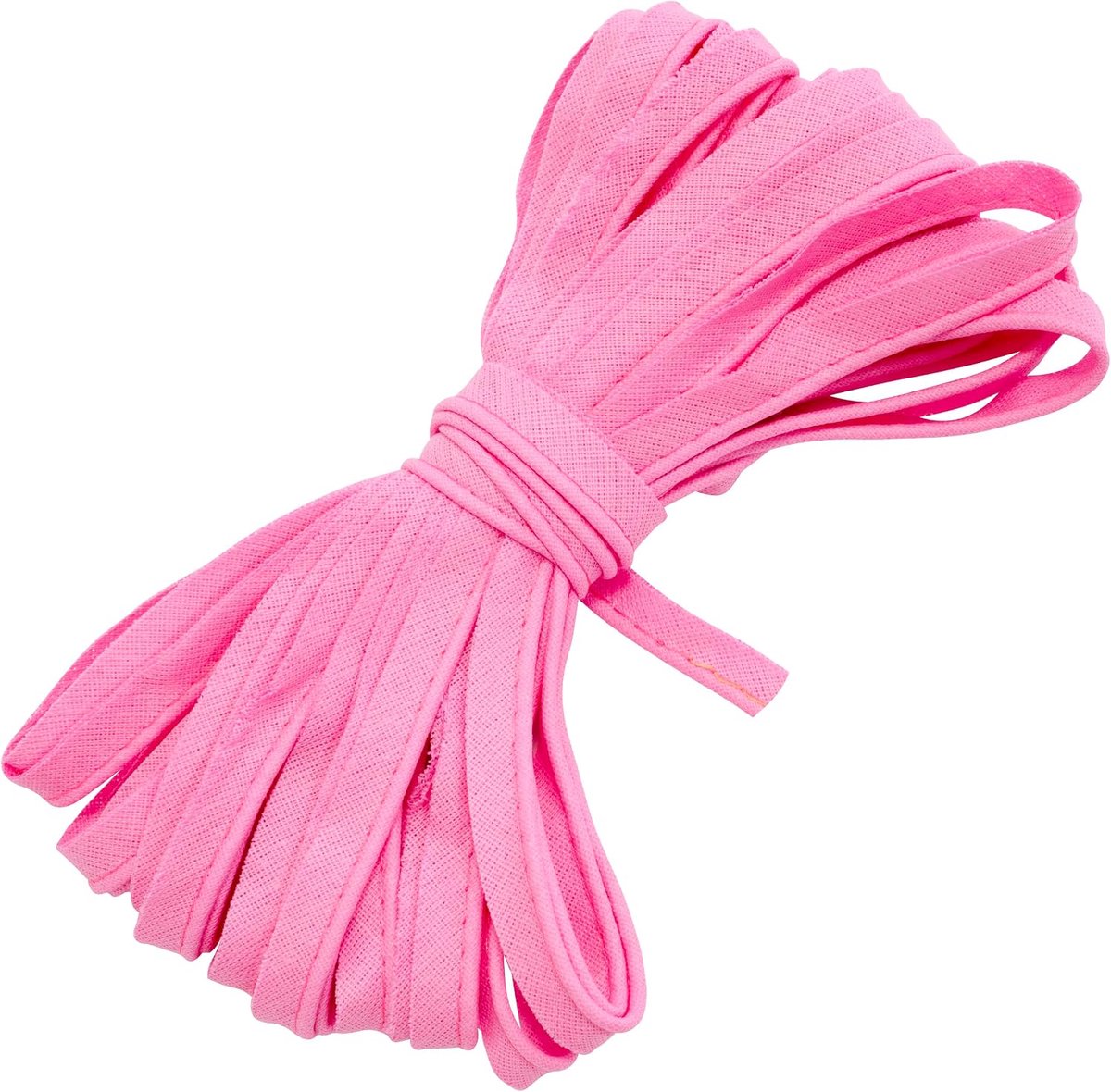 - C77204 - band 9 meter x 10 mm - katoen - kleur roze - bies gallon kleding kussen dekbedden