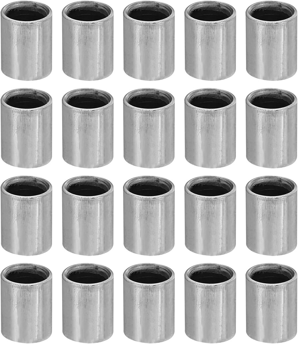M5 Stalen afstandhouders, 20 stuks metalen afstandhouders staal 5 mm ID x 8 mm OD x 8 mm L koolstofstaal spacer schroef afstandhouder ronde voor 1/5 inch of M5 schroefbouten