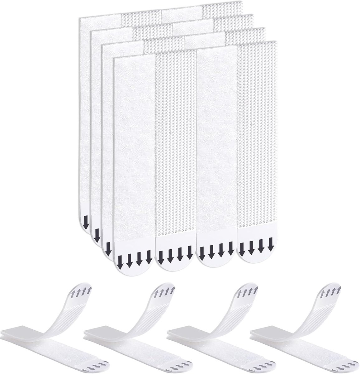 Zelfklevende Strips voor Afbeeldingen Ophangen Zonder Boren - 8 Paar/16 Stuks Klittenband - Houdt tot 1,7 kg, Zonder Resten, Geschikt voor Fotolijsten en Decoraties
