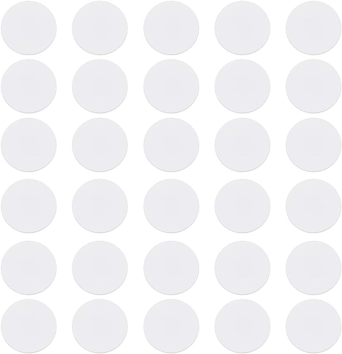 30 stuks witte sublimatie aluminium blank, 3 cm ronde schijf, warmteoverdracht voor borstpin, badgehouder, fotolade, inklapbare telefoonhouders