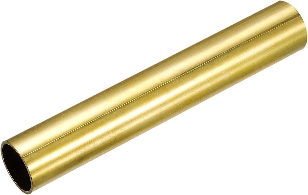 Messing buis, 17 mm, AD, 1 mm wanddikte, 100 mm lengte, ronde buisleiding, slangen voor industriële doe-het-zelfprojecten