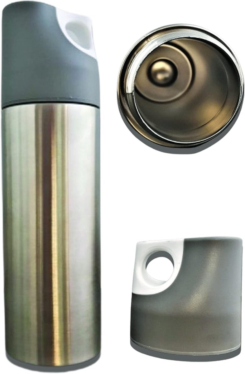 Isolerende staalgourd 500ml - Dubbelwandig thermos - Voor warme of koude dranken - Duurzaam alternatief - SnelShoppen