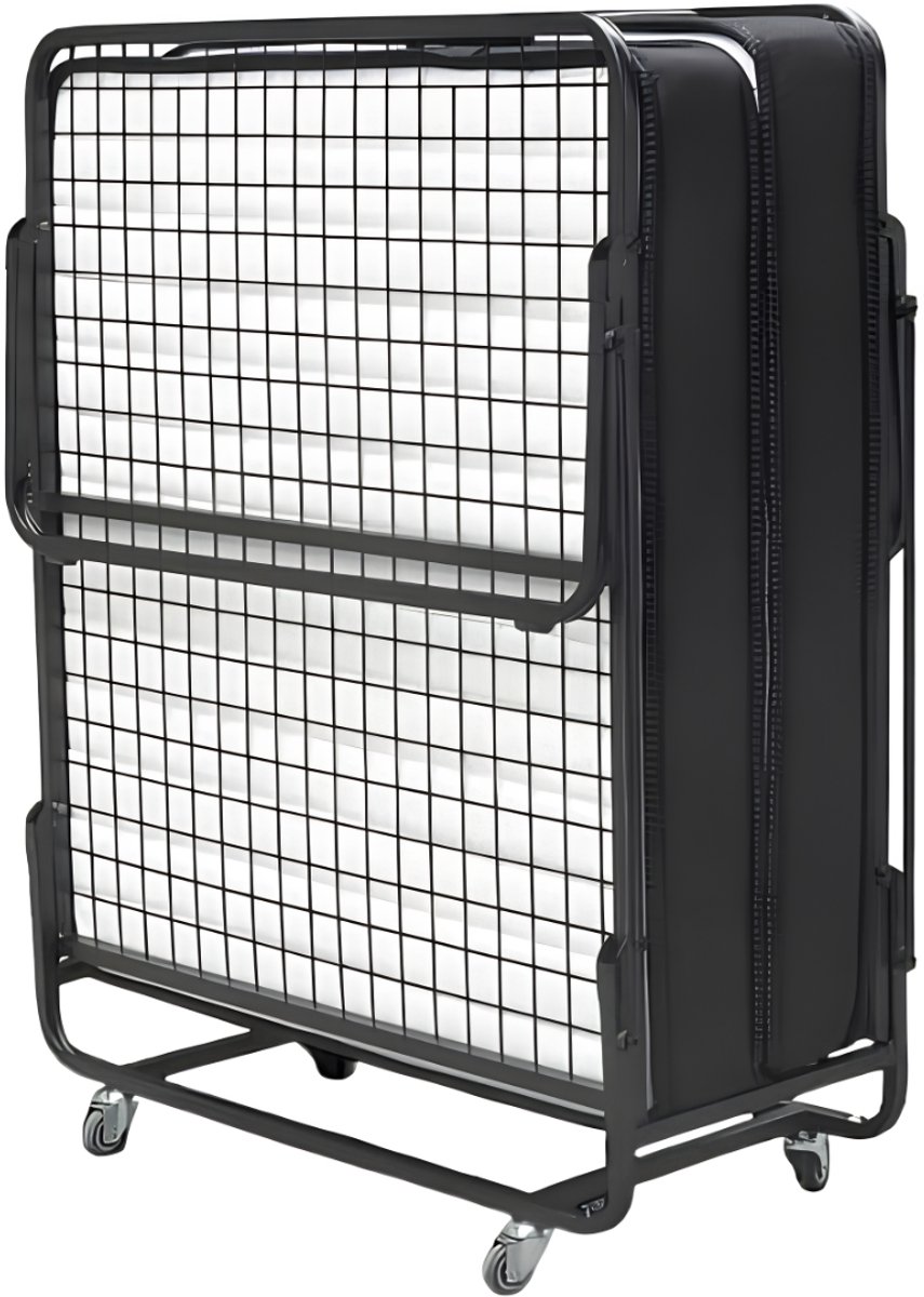 Lìon® Opklapbed - Tot 150kg - Vouwbed - Logeerbed - Zwart - 200cm x 90cm x 50cm