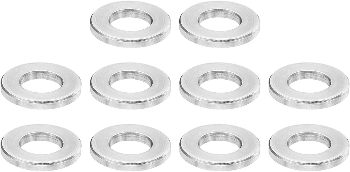 M8 roestvrijstalen afstandhouders, 10 stuks metalen afstandhouder roestvrij staal 8,2 mm ID x 16 mm OD x 2 mm L roestvrijstalen afstandhouder schroef afstandhouder voor 5/16 inch of M8 schroef