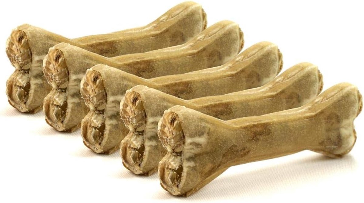 kauwbot van 100% natuurlijke ingrediënten in verschillende formaten en smaken (set 5 stuks met kip, 12 cm)
