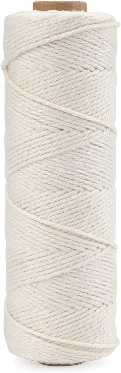 koord macramégaren knutselkoord 1,5 mm x 100 m voor doe-het-zelf, geschenkverpakking, tuinieren (beige)