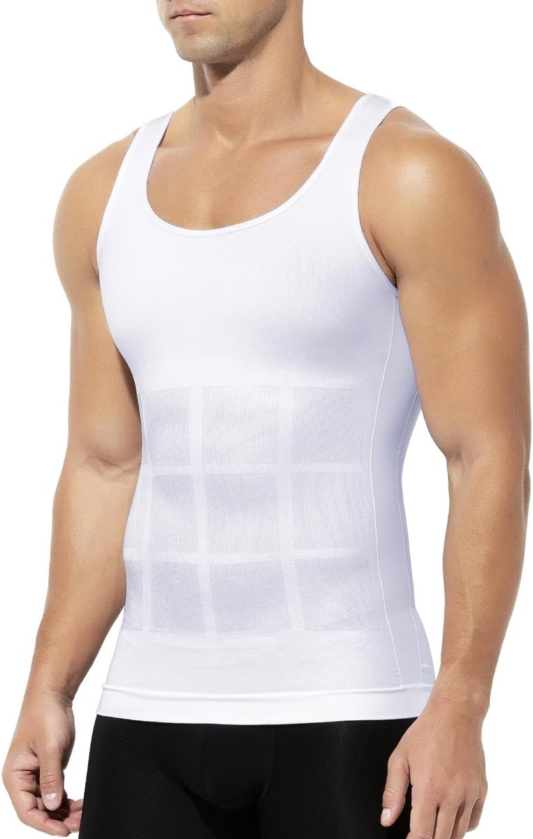 Kevin Figuurvormend compressie-onderhemd voor heren, mouwloos shapewear, tanktop, compressieshirt, compressieshirt heren