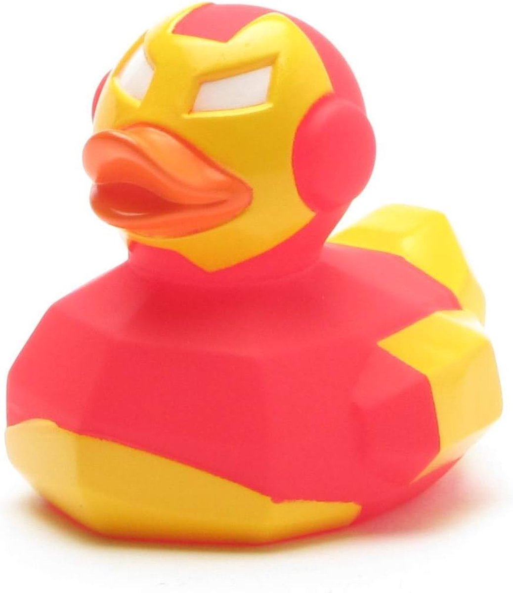 Red Star Badeente I piepende eendje I L: 8,5 cm I incl. badeenden-sleutelhanger in een set