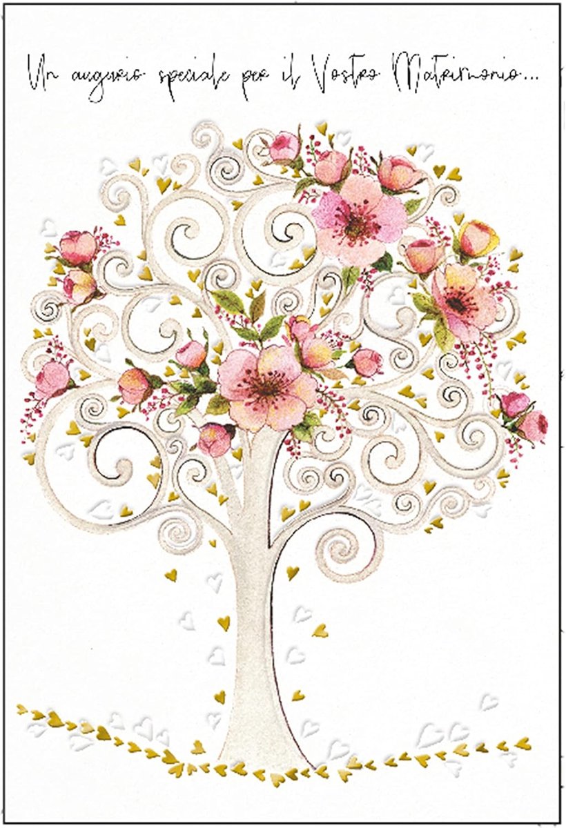 Bruiloftskaart met plantbaar zaadformaat 17 x 12 cm (SM27)