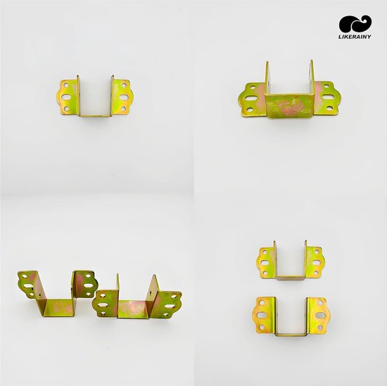 Meubel Aansluiting Scharnier Houten Balkbevestiging Breedte 35 mm Railbeugels Ophanging Verbinding Fittingen Schrijnwerk Haken Bevestiging voor Bedframe Metaal 8 stuks — afbeelding 2