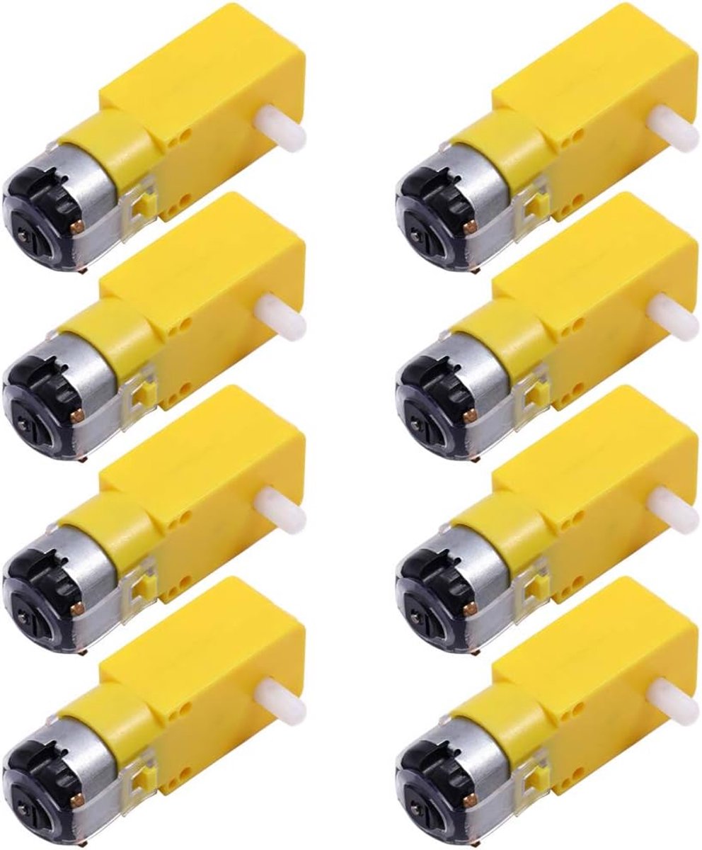 8pcs DC3V-12V DC Reductiemotor voor Vierwielaandrijving Speelgoedauto/Robotlichaam/Vliegtuigen Speelgoed Partijnummer: Dubbele as 1:48