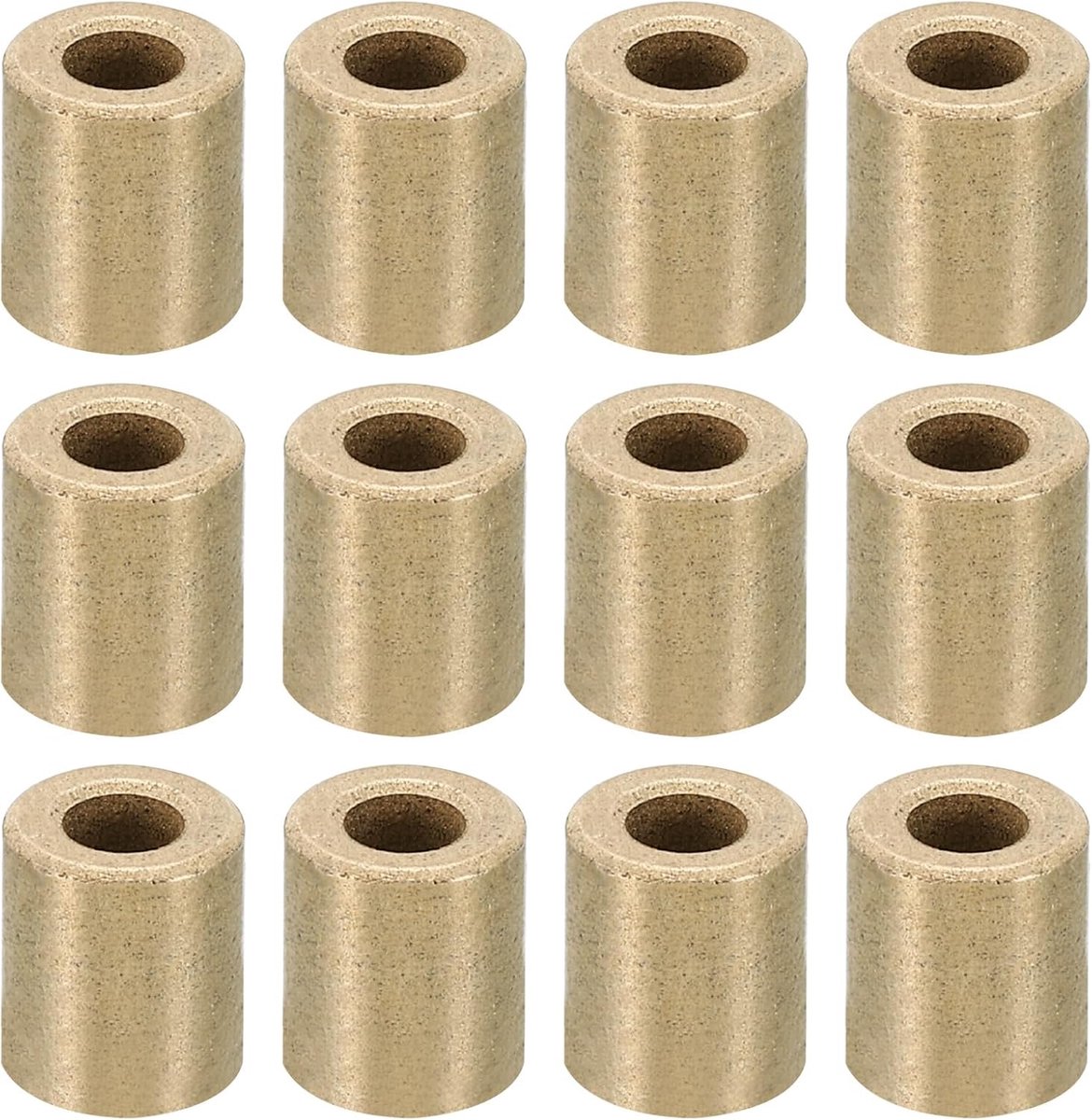 M4 messing afstandhouders, 12 stuks metalen afstandhouder messing 4 mm ID x 8 mm OD x 10 mm L messing afstandhouders schroef afstandhouder voor 5/32 inch of M4 schroef