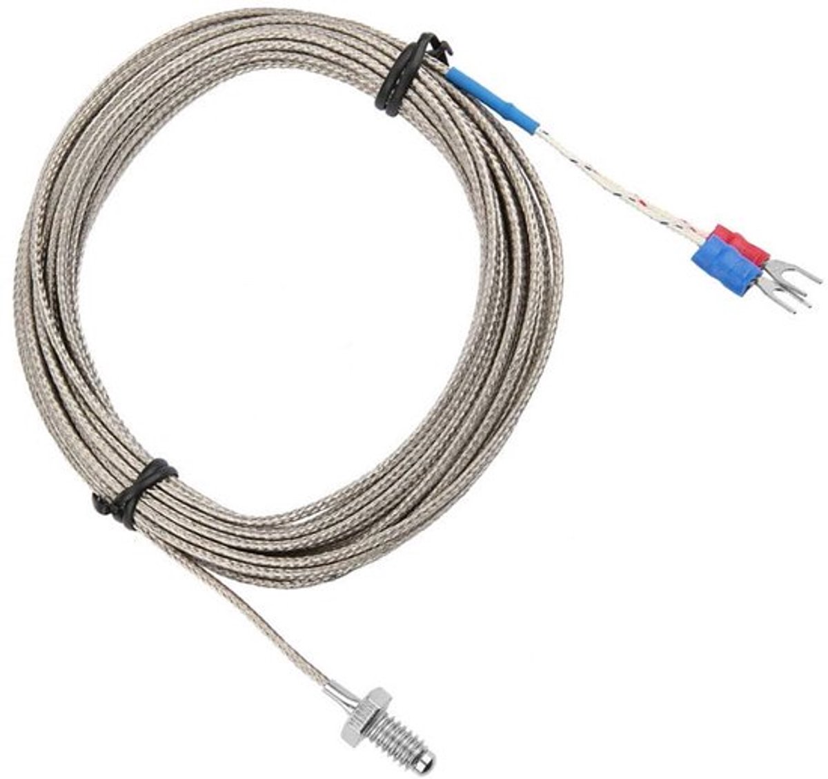 Dailygoods - Thermokoppel Meetsonde - 5 Meter Temperatuur Probe - Nauwkeurige Temperatuurmeting - Geschikt voor Laboratorium - Professionele Meetappar...