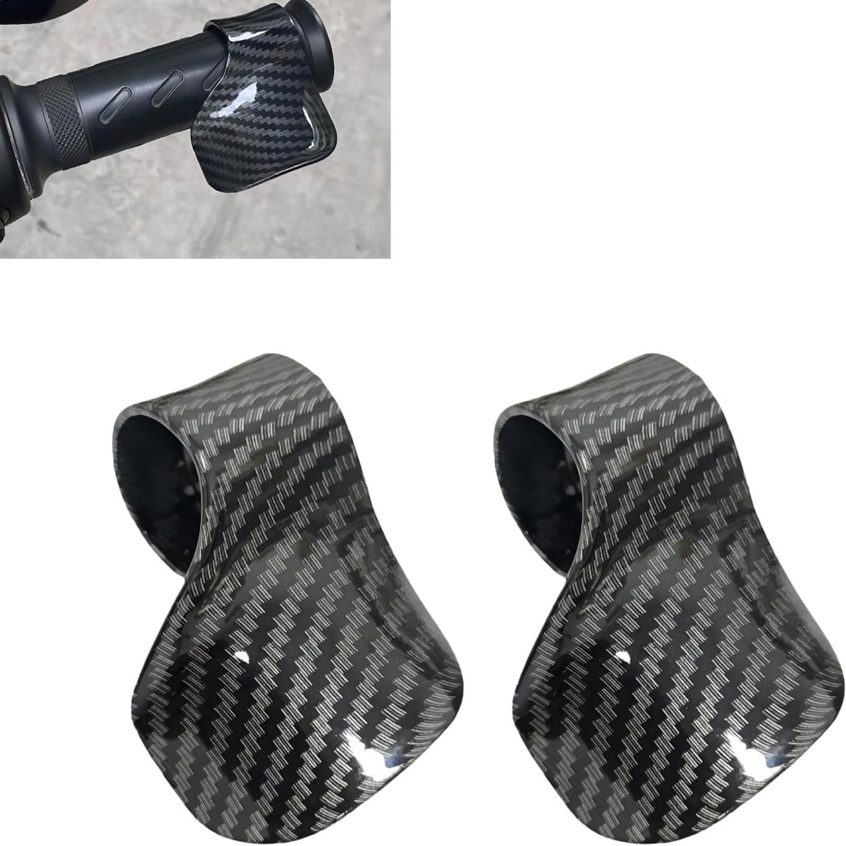 KZQ 2-delige cruise control kit voor motorfietsen - cruise control stuurhendels - motoraccessoires - beugel voor gashendel - gaspedaalondersteuning - zwart