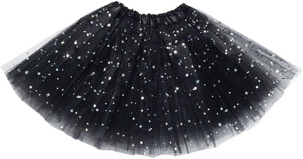 Tutu Rok Gelaagd - 3 Lagen Tule - Pailletten Ster - Ballet Dans - Verjaardag Prinses Feest - Balletrok