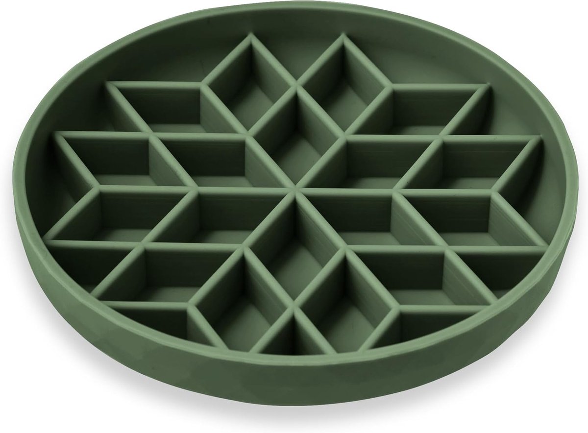 Hondenbak, Anti-condens, Langzame Voeding voor Honden met Zuignap(18.5cm, Diamant) Anti-Schrokbak voor Katten, Voorkomt Angst, Antislip Siliconen