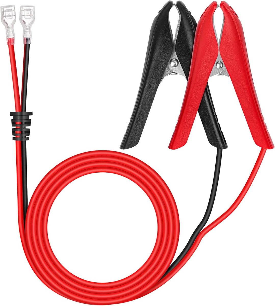 Krokodillenklemmen met kabel 1,8 m, krokodillenklemmen 12 V PVC, koperen kern, 18 AWG, voor batterijlading, noodbatterijaansluiting enz