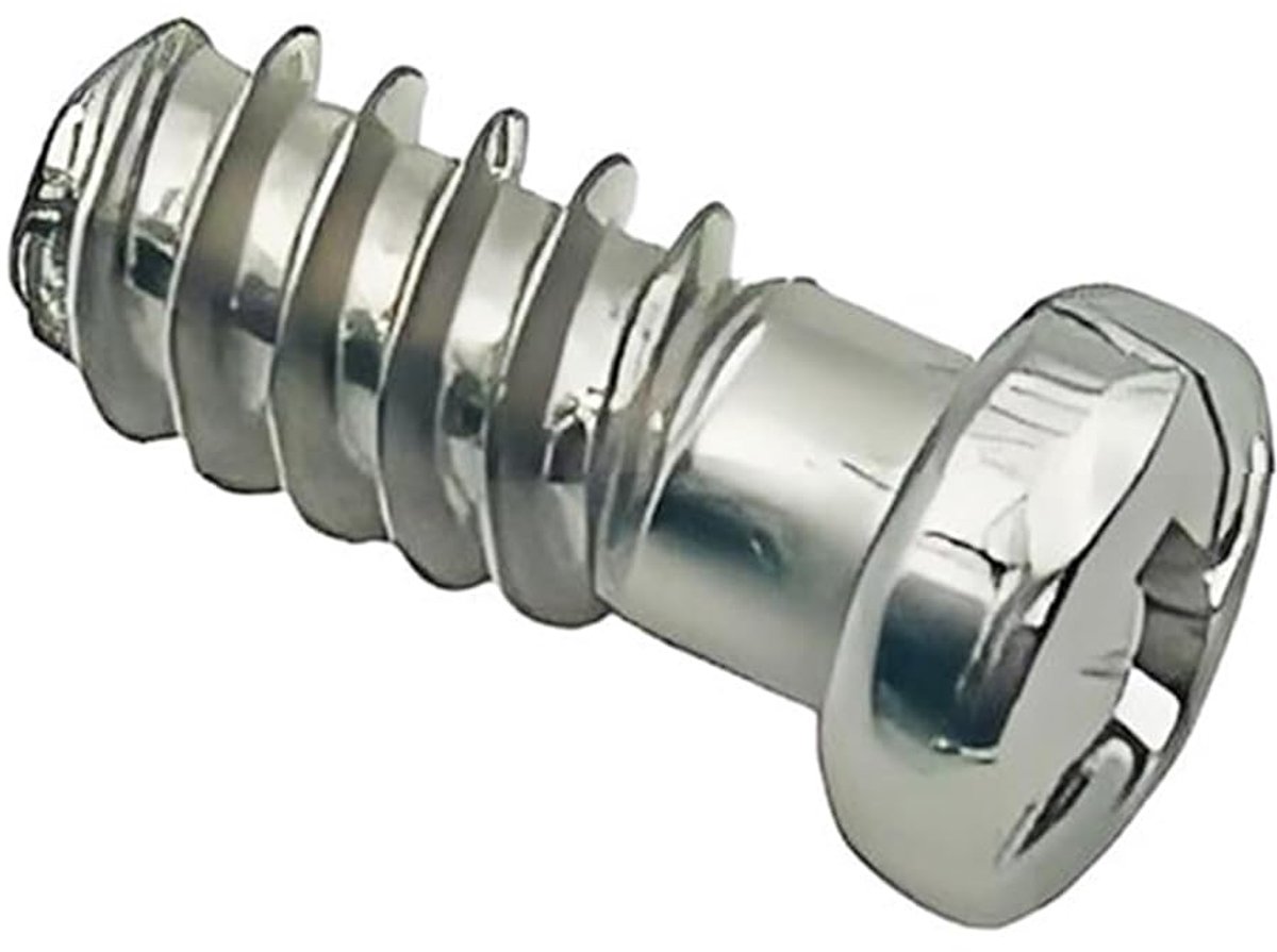 Schroeven 6,4 x 14 mm Meubelbevestigingen met Schroefdraad Speciale Bevestigingsschroef voor Kast Kastscharnier Philips Pan Machineschroef 100 stuks