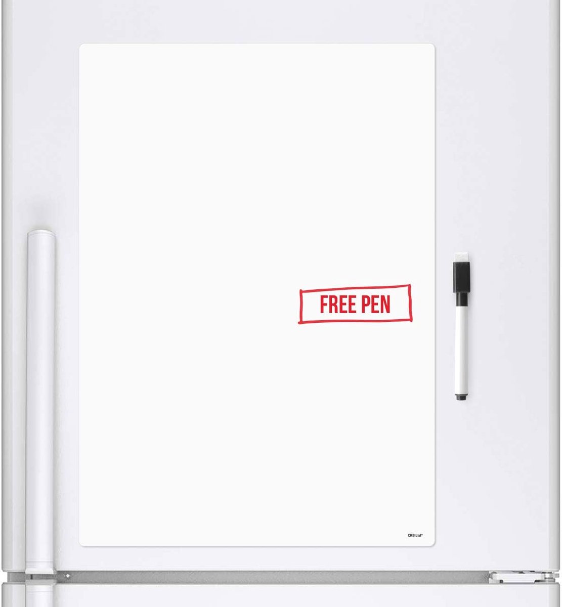 Ltd A4 Blank Droog Veeg Magnetisch Whiteboard Koelkast Board Magneet Kennisgeving Signage Blad met Marker Wit bord met Pen Drooguitwisbare Keuken Memo Grote Dagelijkse Planner (A4)