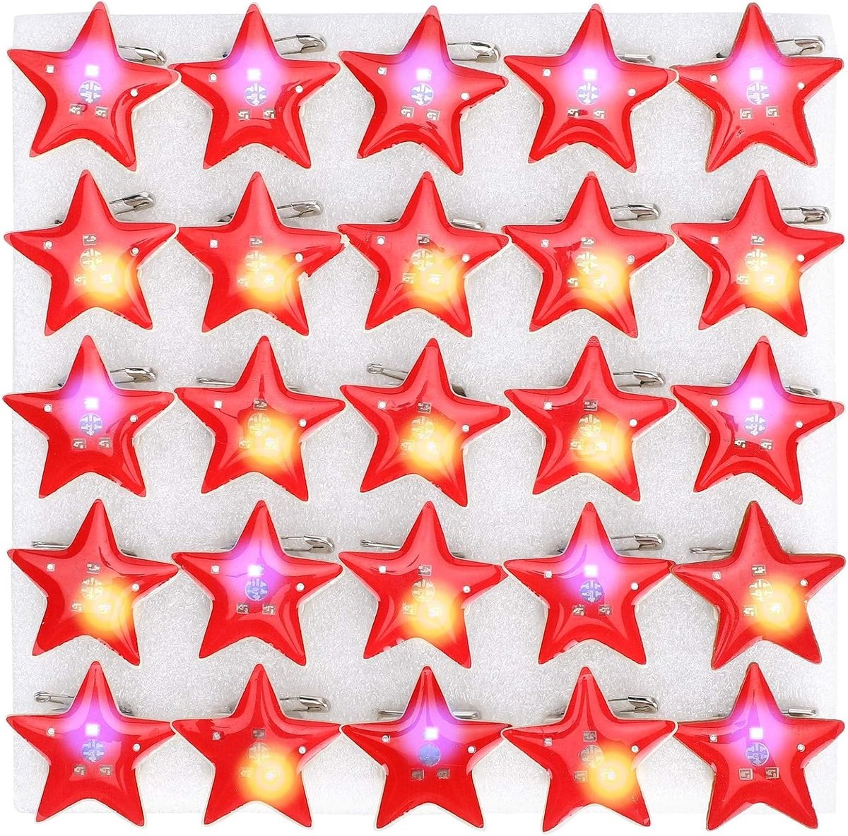 Broches, stervormige Broches en Pins LED Knipperende Broche Pins voor Halloween Kerst Bruiloft Verjaardagsfeestje Gunsten