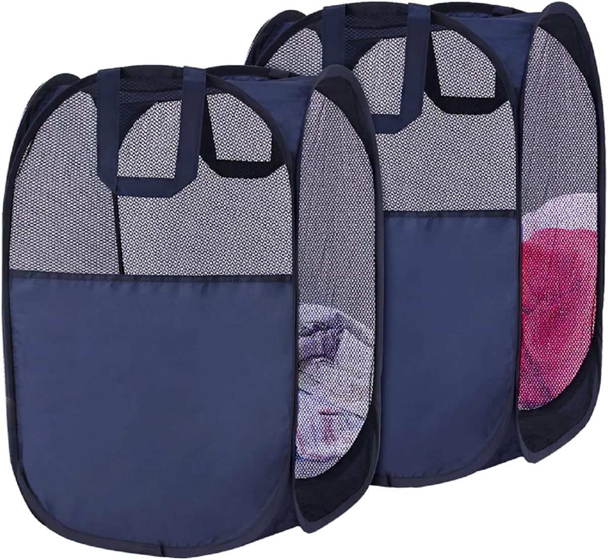 Wasmanden, pop-up opvouwbare wasbak | Mesh wasmanden, opvouwbare manden met handgrepen voor kleding opgeruimde opslag, kinderkamer college slaapzaal reizen
