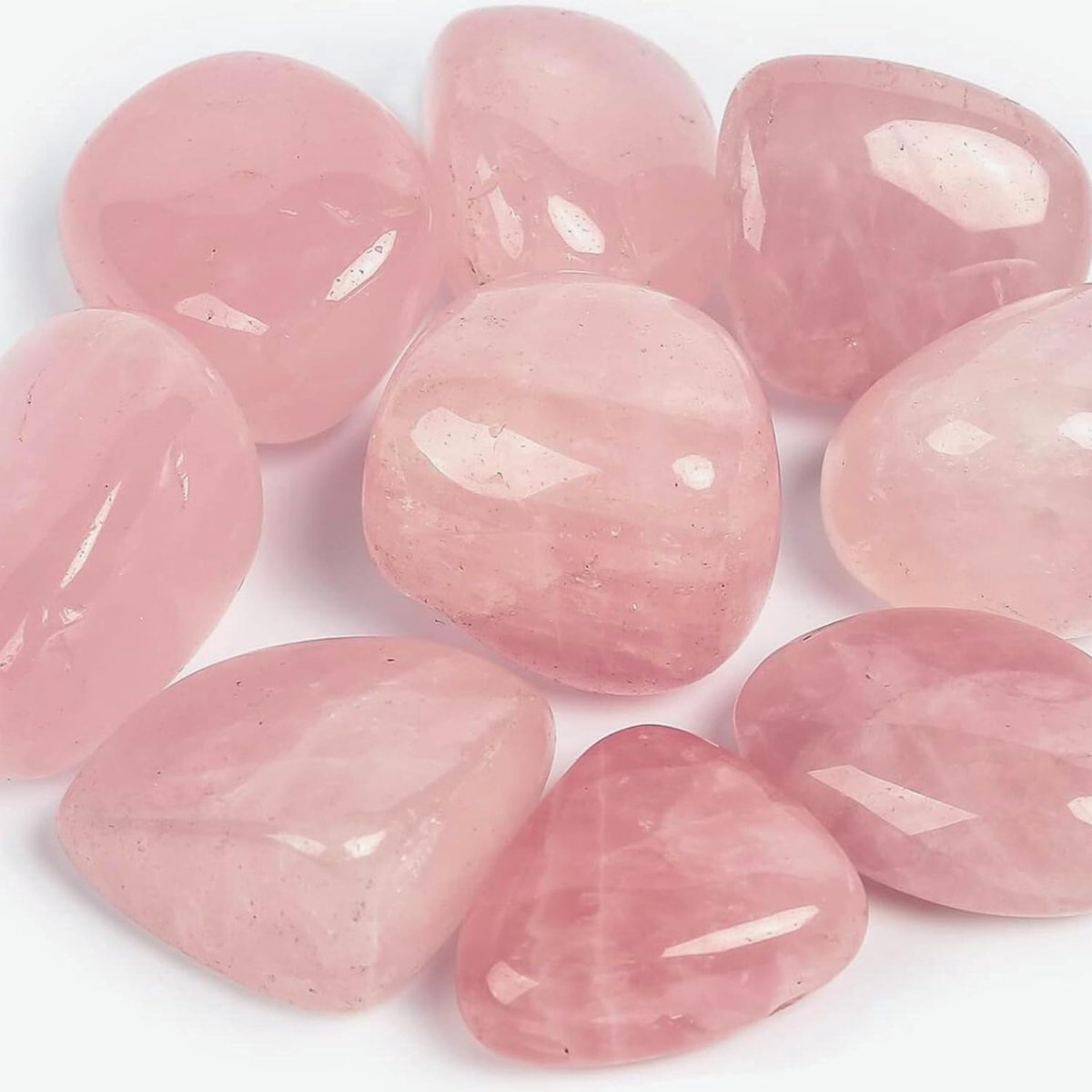 natuursteen gepolijst, set met 3 stenen voor Reiki-chakra-meditatie, zelfliefde, rust en visuele zoetheid, decoratieve mineralen