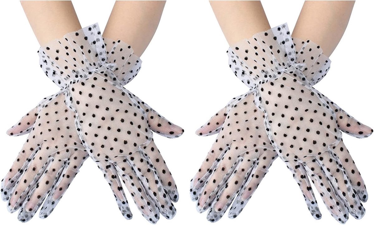Handschoenen, Elegante Korte Mesh Handschoenen, Tea Party Handschoenen voor Vrouwen, Hoffelijkheid Zomer Handschoenen voor Bruiloft Halloween