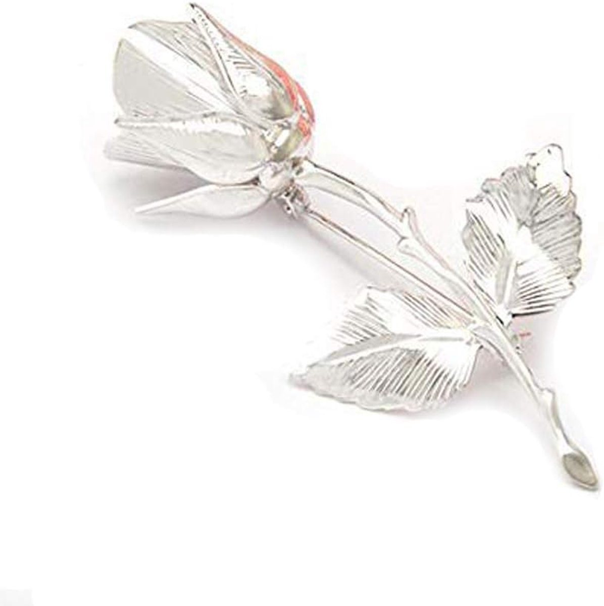 Broche Grade Koperen Antieke Sieraden Rose Broche Hoogwaardige Kleding Accessoires (wit goud)