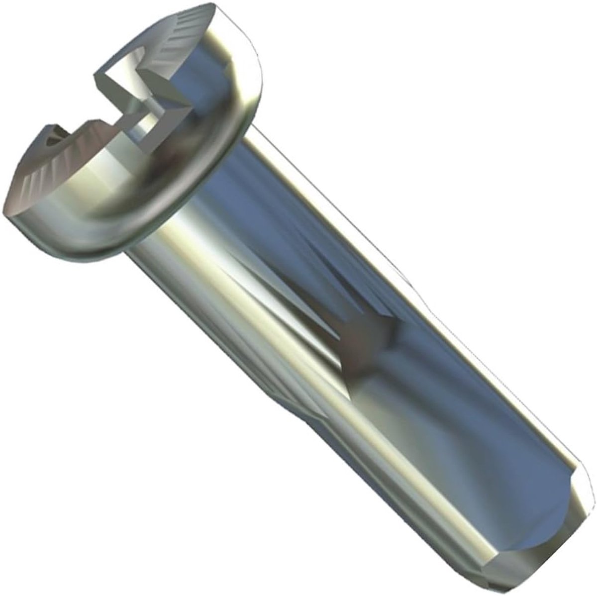 14G Polyax messing spaaknippels, zilver, 16 mm, 100 stuks