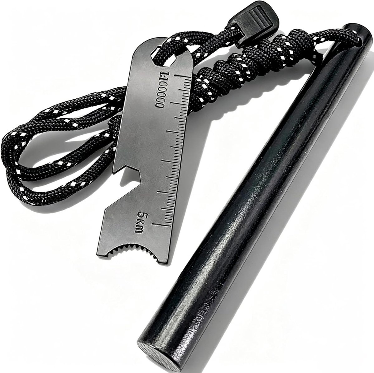 Magnesium Fire Starter XXL stok, gelegeerd staal, met paracord stalen schraper, survival brandstarter voor kamperen, outdoor, survival