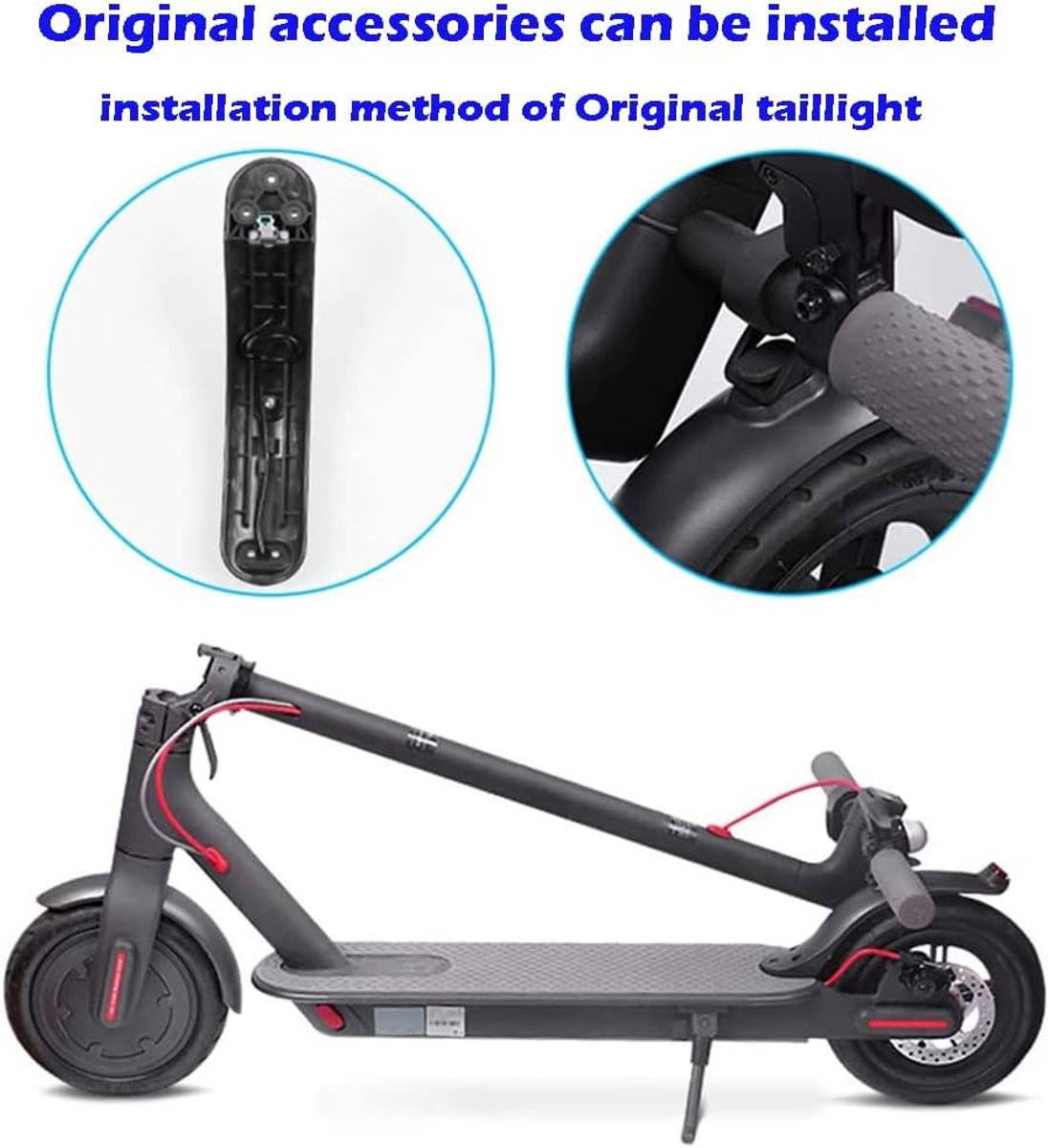 1 Stuks Scooter Achterspatbord, Scooter Spatbord, Elektrische Scooter Achterspatbord, Vervanging Accessoire voor Xiaomi M365/M365 Pro Scooter Zonder Beugel(ZWART)